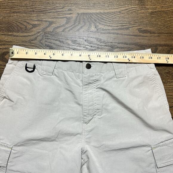 Eddie Bauer Shorts Mens 32 Beige Cargo Hiking Outdoor Utility Mesh Pocket - Picture 6 of 12